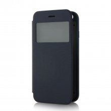 Fashion Brush Protective Flip Cover Case For iPhone 6 Smartphone Blue