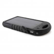 12000mAh Waterproof USB Solar Charger Power Bank Shakeproof Dust Proof Black