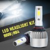 9006 LED Headlight Bulbs, 6500K 8000 Lumens Extremely Super Bright HB4 COB LED Chips Conversion Kit,Xenon White