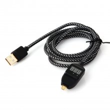 4FT 1.26m LED Smart Display Super Charging Cable Black