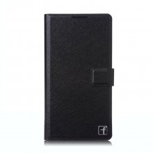 Fashion Flower Show Leather Stand Case Cover for Coolpad 8736 Smartphone Black