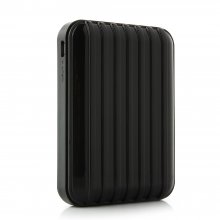 Lumen Stone Line 12000mAh Dual USB Power Bank with Flashlight Black