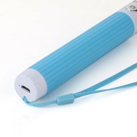 All-in-one Extendable Bluetooth Monopod One-click Photographic Selfie Stick Blue