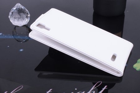 Leather Flip Cover Stand Case for DOOGEE DG900 Smartphone White