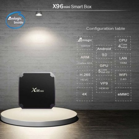 Smart TV BOX Android 9.0 1GB/8GB & 2GB/16GB Amlogic S905W Quad Core 4K WiFi 2.4GHz X96mini Set-top Box