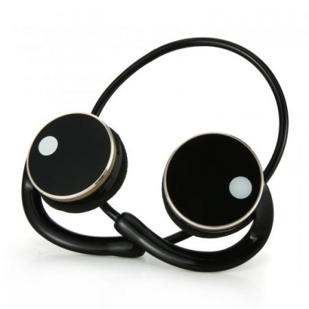 MeGoo2 Wireless Bluetooth Earclip Headphones with Handsfree Calling MP3 Pedometer Black