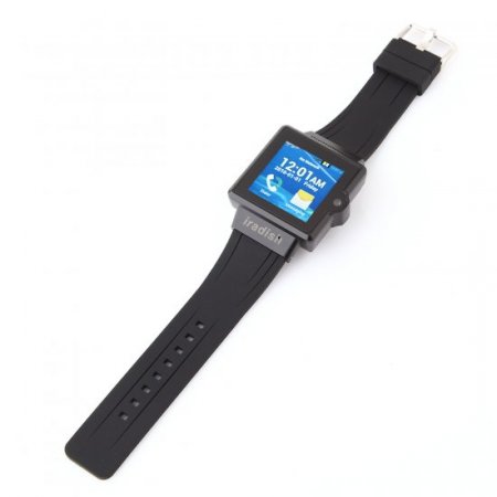 I6 Watch Phone 1.54 Inch MTK6577 Android 4.0 Camera 4GB GPS 3G - Black