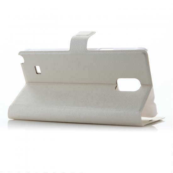 Flower Show Leather Flip Cover Stand Case for Samsung Note 4 9106 Smartphone White