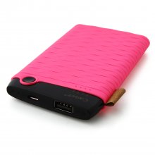 Cager B089 6000mAh Ultra Slim USB Power Bank for Smartphones Tablet PC Pink