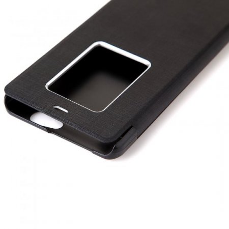 Original Protective S-View Flip Cover Case For THL 5000 Smartphone Black