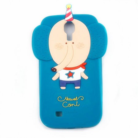 Lovely Cartoon Natural Coni Pattern Silicon Case for Galaxy S4 i9500