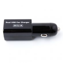 Dual USB Car Charger 5V/3.1A Charge 2 USB Devices at the Same Time 2 Colors Available