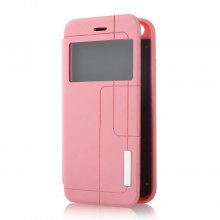 Fashion Protective Flip Cover Case For iPhone 6 Smartphone Pink