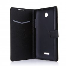 Fashion Flower Show Leather Stand Case Cover for Coolpad 8089 Smartphone Black