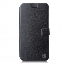 Flower Show Leather Flip Cover Stand Case for iPhone 6 Plus Smartphone Black