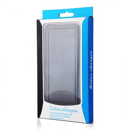 12800mAh Power Bank Solar Charger for iPad iPhone Smartphone Black