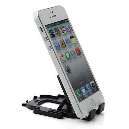 Android Robot Patterned Adjustable & Foldable Stand for iPhone Cellphone GPS Player