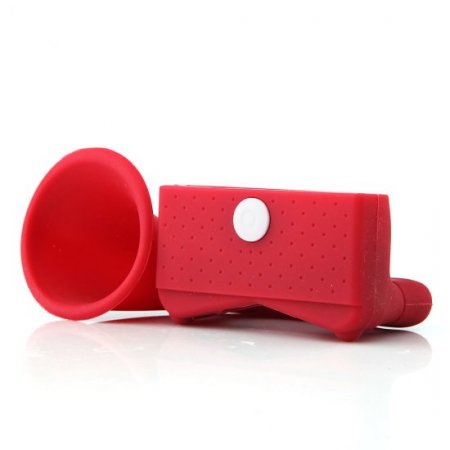 Cute Portable Silicone Horn Stand Amplifier Speaker For Apple iPhone 5