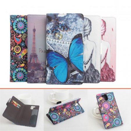 Fashion Painting Tower Protective Flip Cover Stand Case For Elephone P7000 Smartphone