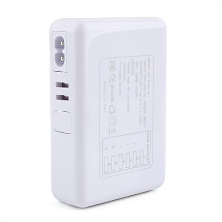 6 USB Port Wall Charger with US Standard plug for iPhone Samsung