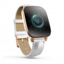 Zeblaze Crystal Smart Watch MTK2502 BT4.0 IP65 128M/64M Premium Leather Strap Gold