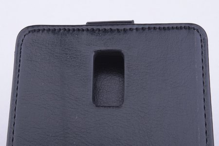 Leather Flip Cover Stand Case for DOOGEE DG580 Smartphone Black