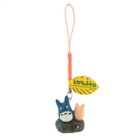 Vivid Totoro Style Resin Cellphone Pendant with Orange Strap