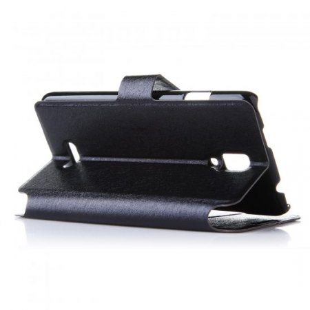 Fashion Flower Show Leather Stand Case Cover for Coolpad 7295C Smartphone Black