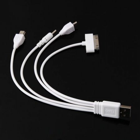 Totoro 9000mAh Dual USB Power Bank with 4-in-1 USB Cable for Smartphone Grey