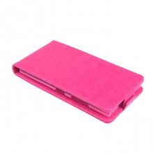 Leather Flip Cover Case Stand Nokia Lumia 730 Smartphone Pink