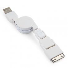 3 in 1 Retractable USB Cable for iPhone 5/4S iPad Smartphone MP3 Player