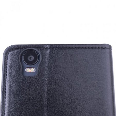 Leather Flip Cover Case Stand for Elephone G7 Smartphone Black
