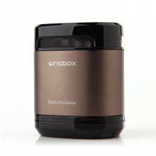 Singbox T6 Portable Wireless Bluetooth Stereo Mini AUX MP3 Speaker TF Card Slot Brown