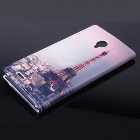 Fashion Painting Tower Flip Cover Stand Case For Doogee DG550 Smartphone