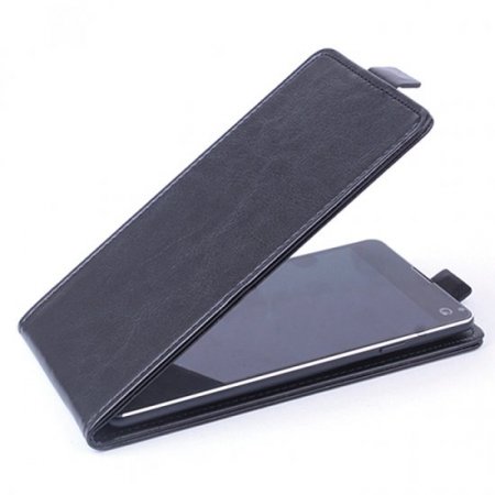 Leather Flip Cover Case Protect Case for Elephone G7 Smartphone Black