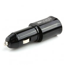 2-in-1 USA Standard Travel Charger Car Charge for iPad iPhone Smartphone -Black