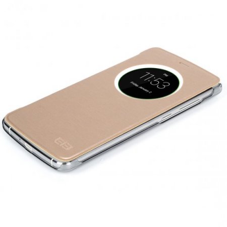 Original S-View Flip Cover Protective Case for Elephone P8000 Smartphone- Golden