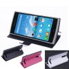 Leather Flip Cover Stand Case for Elephone G6 Smartphone Black