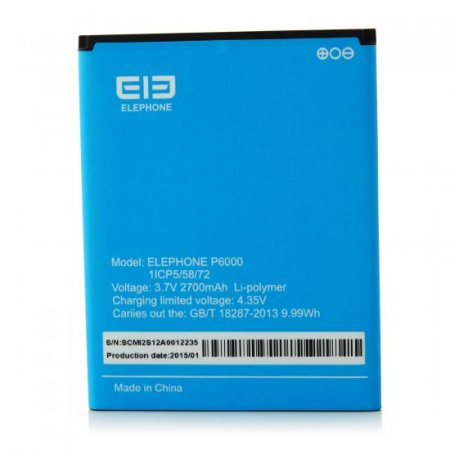 Elephone P6000 Smartphone Android 5.0 64bit MTK6732 Quad Core 5.0 Inch 2GB 16GB White