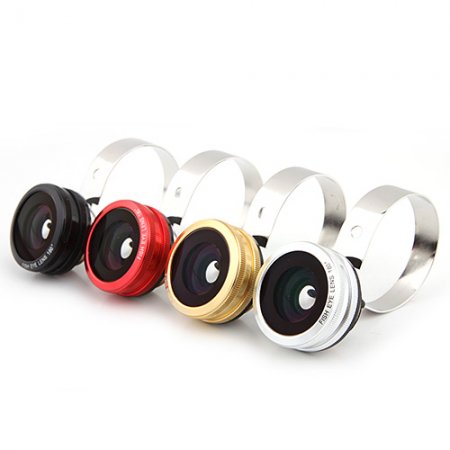 2-in-1 Fish-eye Lens Wide + Macro Lens for Smartphone Tablet PC