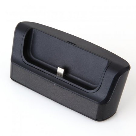 Charging Dock Station for iPhone 6 (5.5'') with 8 Pin Data Cable Black
