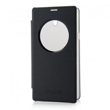 Original Leather Flip Cover Case for Mlais M52 Smartphone Black