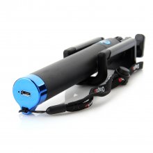 Dispho Original Bluetooth Selfie Stick Integrated Foldable Smart Shooting Aid Blue