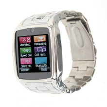 TW810 Watches Style Cell Phone IPS Screen Bluetooth Java Camera Silver