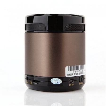 Singbox T6 Portable Wireless Bluetooth Stereo Mini AUX MP3 Speaker TF Card Slot Brown