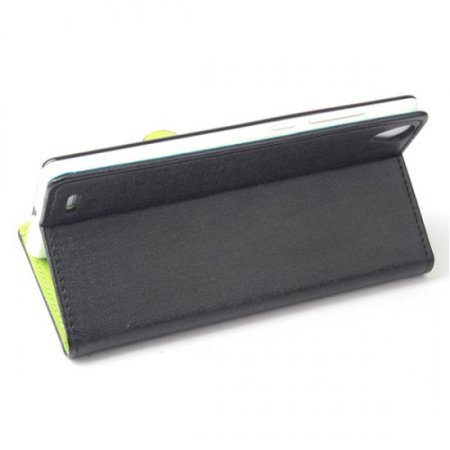 Fashion Leather Flip Case Cover for KINGZONE K1 Smartphone Black