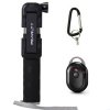 iPearl Pearlty Porket Monopod Selfie Stick+Bluetooth Shutter+Clip Holder+Buckle Gray