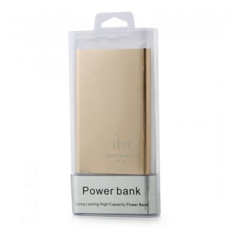 IHT P-8 8000mAh High Capacity Power Bank for Smartphone Tablet PC Gold