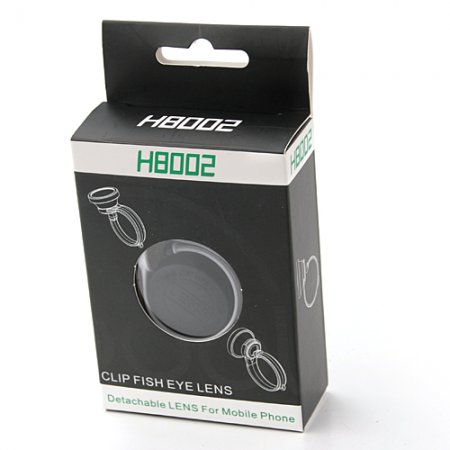 H8002 Clip Fish Eye Lens Detachable Lens for Mobile Phone Tablet PC