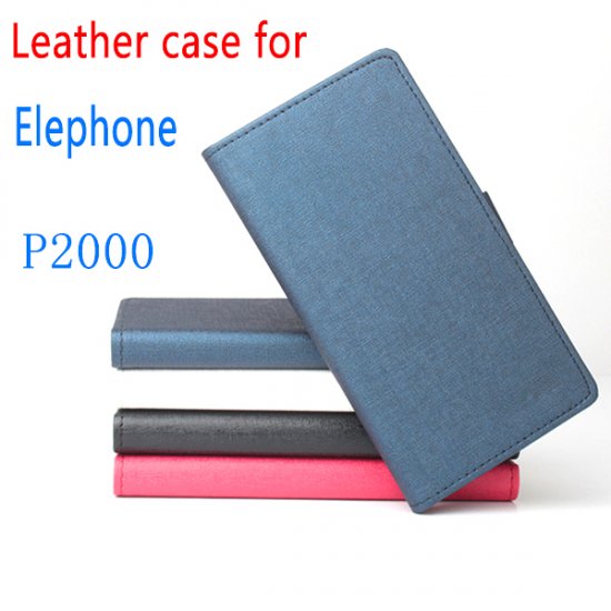 Protective PU Leather Flip Case for Elephone P2000 Smartphone White